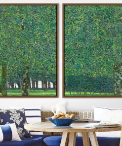 Gustav Klimt's "The Kiss" and "The Tree of Life" 2-Piece Canvas Wall Art Set Iconic Masterpieces for Your Home