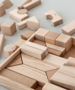 Wooden Building Blocks 39-Piece Montessori Toy for Toddlers, Preschoolers, and Kids