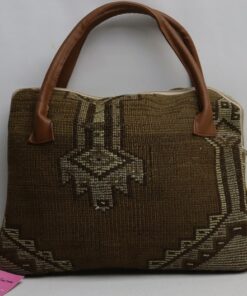 Bohemian Rhapsody A Symphony of Wool, Leather, and Ethnic Charm in a Unique 10x14" Handbag (No. 62)