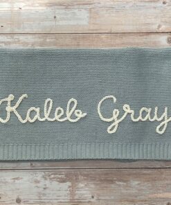Personalized Hand Embroidered Baby Blanket A Cherished Keepsake for Your Little One