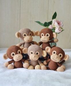 Adorable Handmade Monkey Stuffed Toy Personalized Gifts for Kids, Baby Showers, and Christmas