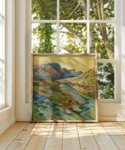 Midcentury Modern Western Landscape Vintage California Colorado Travel Poster | Retro Home Decor | Southwestern Nature Painting