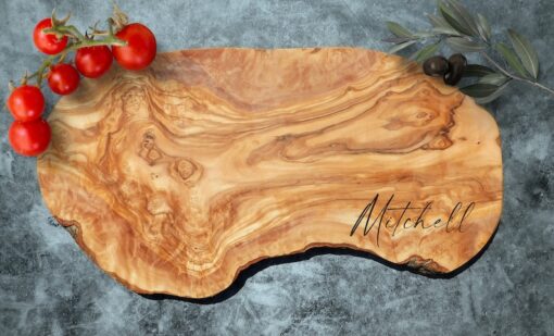 Personalized Olive Wood Cutting Board Rustic Charm for Your Kitchen and Dining