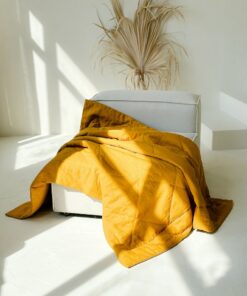 Bohemian Rhapsody Linen Quilted Bedspread for a Serene Sanctuary