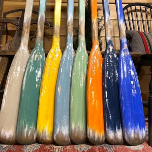Handcrafted Wooden Boat Paddles Nautical Charm for Coastal and Rustic Decor