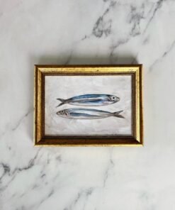 Sardines II Captivating Oil Painting Print for Culinary Ambiance