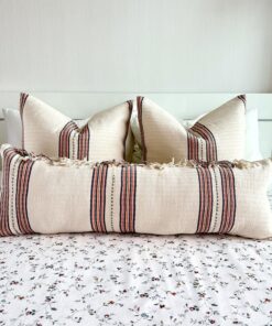 Handwoven Cotton Pillow Cover Natural Dye Textiles for Modern and Bohemian Decor