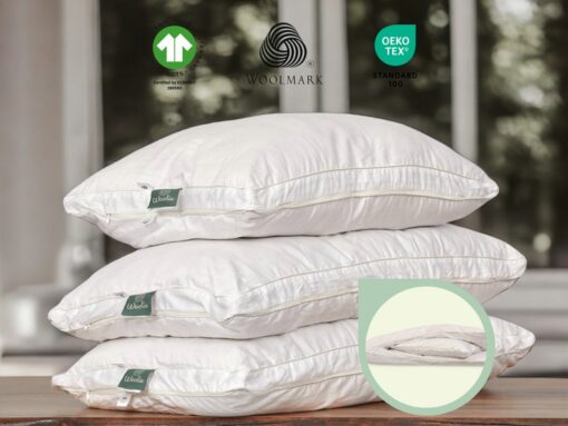 Organic Alpaca Wool Pillow Nature's Comfort for Restful Sleep and Neck Relief