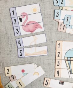 5 Piece Vertical Counting Puzzles Playful Learning for Toddlers and Preschoolers