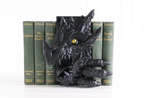 Enchanting Dragon Book Nook Immerse Yourself in Fantasy with a Voice-Activated Bookend