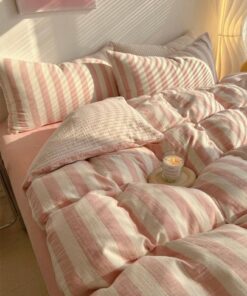 Striped Haven Indulge in the Softness of Double Gauze Cotton Bedding