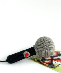 Crochet Microphone Rattle The Perfect Gift for Baby Rock Stars