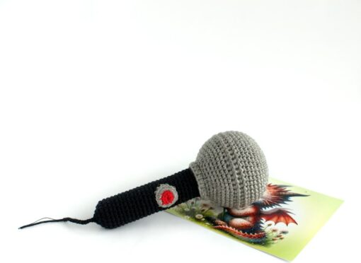 Crochet Microphone Rattle The Perfect Gift for Baby Rock Stars