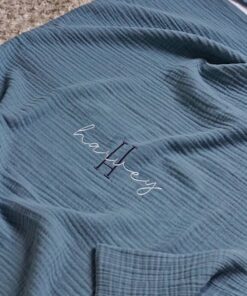 Snuggle Up in Sweet Dreams Personalized Muslin Duvet Cover Set for Your Precious Little One
