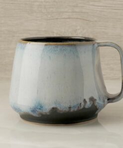 Handmade Mountain FluxBlue Handle Mugs Elevate Your Home with Unique Ceramic Art
