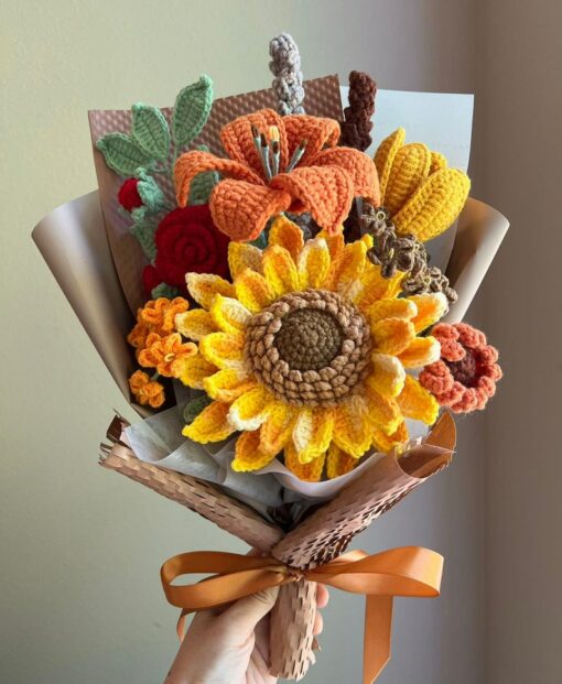 Handmade Crochet Flowers Bouquet A Unique Gift for Her