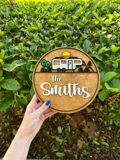 Personalized Camping Name Sign Create a Unique Touch for Your Campsite