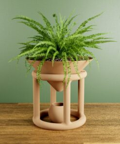 The FUNNEL Planter Modern Indoor Decor with Stand and Water Catch, Perfect for Gifting