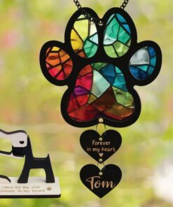 Cherished Memories Dog Memorial Suncatcher, Honoring the Rainbow Bridge Journey