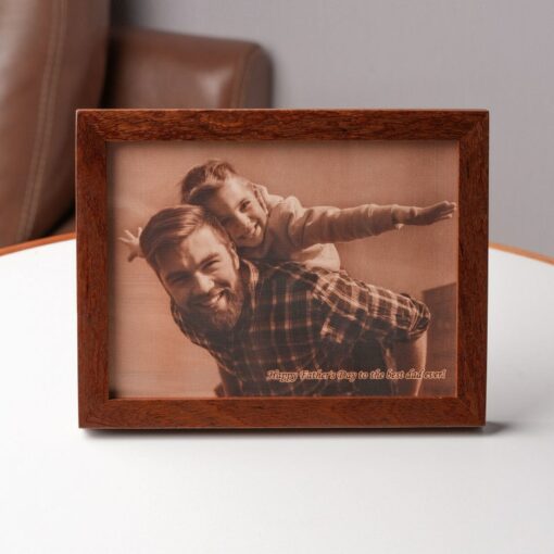 Personalized Laser Engraved Leather Photo A Timeless Father's Day Keepsake