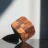 Hidden Passage Intricate Wooden Cube Puzzle for Adults - Handmade 3D Brain Teaser