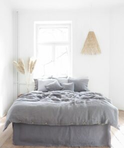 Embrace Nature's Tranquility Gray Linen Bedding for a Serene Slumber
