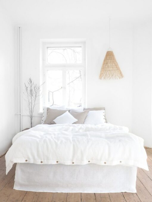 Luxurious White Linen Bedding Elevate Your Sleep with Comfort and Style