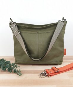 Olive Canvas Crossbody Bag Lightweight, Comfortable, and Stylish