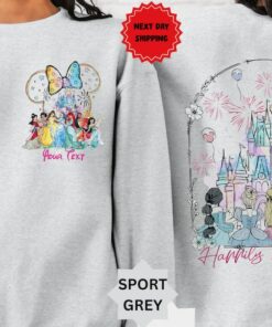 Enchanting Princess Happily Ever After Sweatshirt A Watercolor Masterpiece for Disney Lovers