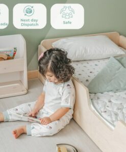 Montessori Floor Bed with Rails Safe and Stylish Sleep for Your Little One
