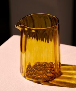 Handcrafted Amber Cocktail Mixing Glass Elevate Your Home Bar with Style and Precision