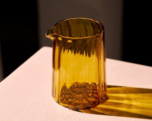 Handcrafted Amber Cocktail Mixing Glass Elevate Your Home Bar with Style and Precision