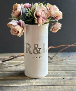 Personalized Anniversary Vase Celebrate Your Love with a Custom Engraved Keepsake