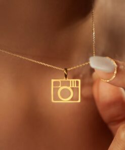 18K Gold Plated Camera Necklace Capture Memories with Style