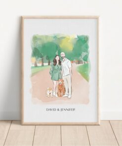 Personalized Watercolor Masterpiece Capture Cherished Memories with a Custom Portrait