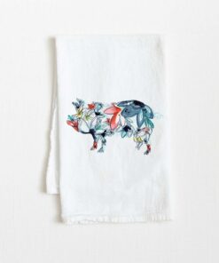 Pig Flour Sack Kitchen Tea Towel Farmhouse Charm for Your Kitchen