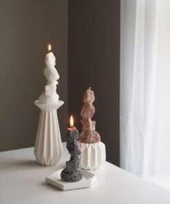 RockBlaze Handcrafted Palm Wax Pillar Candle for Meditation, Home Decor, and Gifting