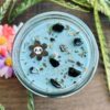 Bewitching Blooms Pastel Goth Crystal Candle for Spooky Summer Nights