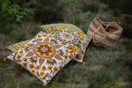 Embroidered Suzani Handwoven Pillow Cushion Covers Ethically Crafted, Fair & Slow