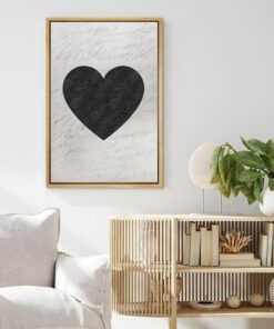 Minimalist Heart Canvas Wall Art A Touch of Love for Your Modern Nursery
