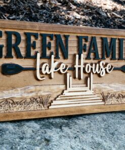 Personalized 3D Wooden Lake House Nautical Decor Create a Unique Lakeside Haven