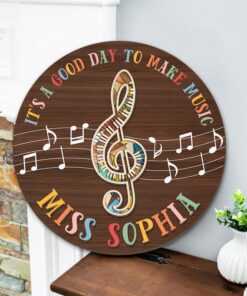 Personalized Music Teacher Door Sign A Melody of Inspiration for Your Classroom