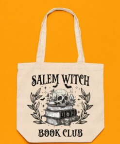 Bewitching Salem Witch Book Club Zipper Tote Unveil the Enchanting World of Literature