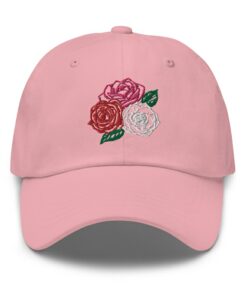 Three Roses Embroidered Dad Hat Bloom in Style with Our Adjustable Floral Cap