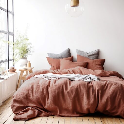 Organic Queen Linen Sheets Luxurious Comfort in a Rainbow of Hues