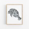 Manatee Watercolor Print Coastal Charm for Your Home and Heart