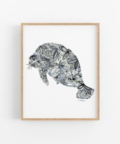 Manatee Watercolor Print Coastal Charm for Your Home and Heart