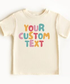 Personalized Retro Text Kids Shirt Design Your Own Custom Toddler Tee