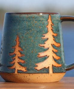 Evergreen Tree Mug Embrace the Tranquility of Nature with Salt of the Earth NC Pottery