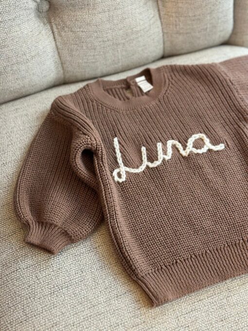 Personalized Baby Sweater Embroidered Sweatshirt, Custom Newborn Gift